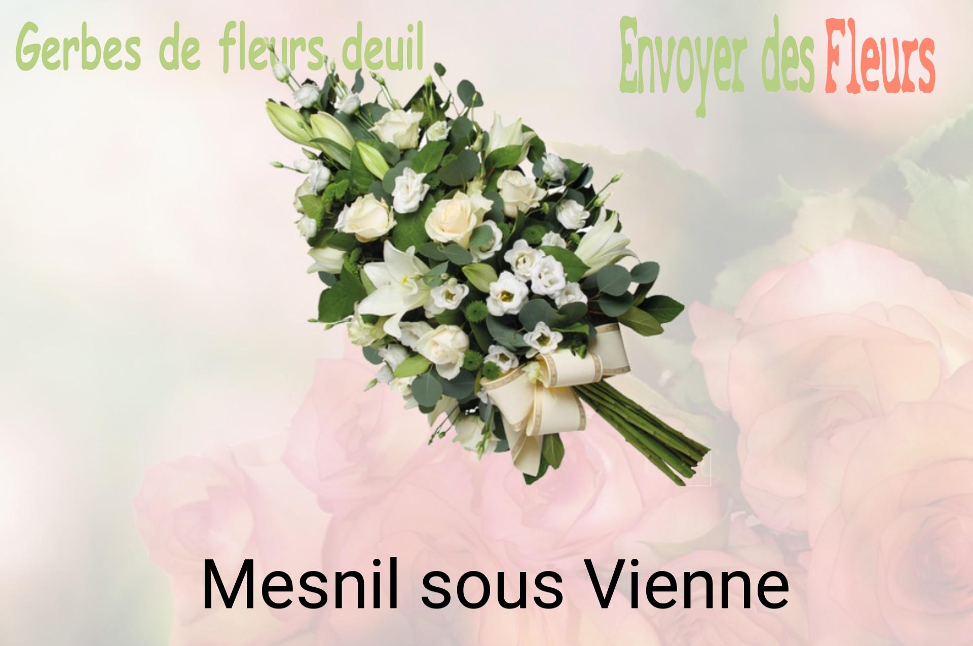 Gerbe de fleurs de deuil livrée à Mesnil-sous-Vienne